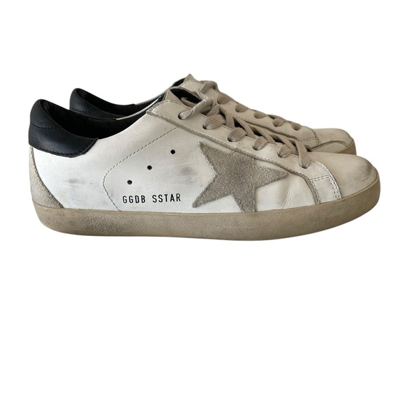 Golden Goose Deluxe Super-Star White and Gray Sneakers Size:37